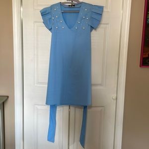 Alexia Admor blue cotton dress. Size Medium